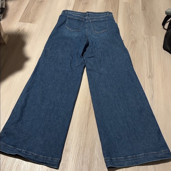 SPANX Dark Blue Flare & Wide Leg Jeans - Picture 6 of 7